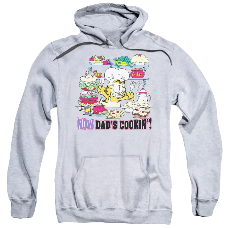 Garfield Now Dads Cooking - Pullover Hoodie Jewel Neck Pullover