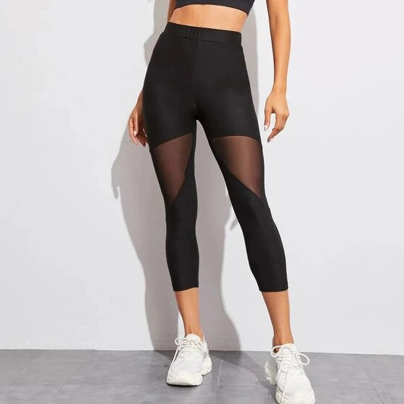 Women's High Waist Black Mesh Panel Leggings | Ultimate Stretch & Comfort Stylish Sporty Performance Leggings Women's High Waist Black Mesh Panel Leggings | Ultimate Stretch & Comfort Stylish Sporty Performance Leggings