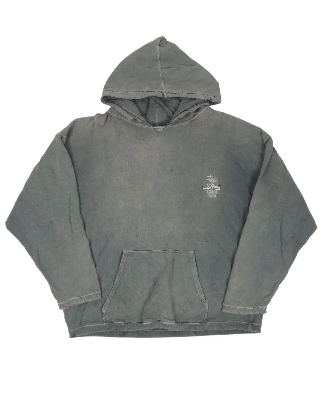 Stussy "Old School Flavor" Fade Hoodie Hoodie with Longline Fit Extended Stylish