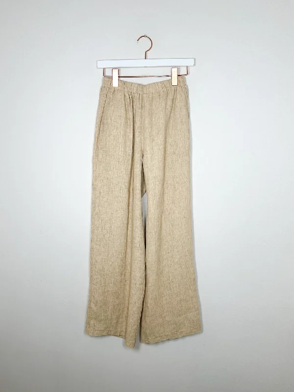 Pomandère - Pull On Trouser - Sand Trousers Spring Floral