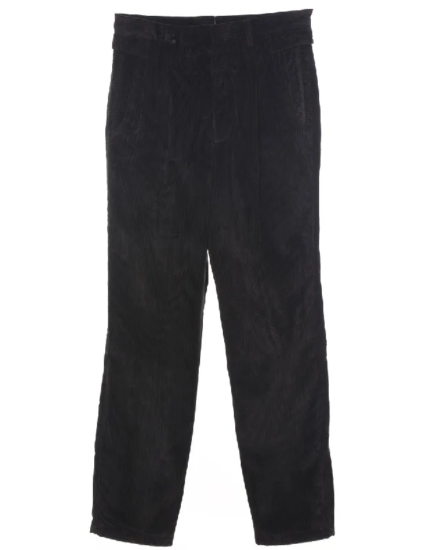 Corduroy Black Trousers - W33 L33 Trousers luxurious high-end