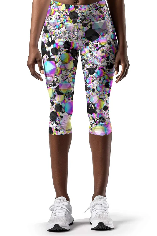 Brilliance Ellie Colorful Performance Yoga Capri Leggings - Women Cozy Textured Workout Leggings Brilliance Ellie Colorful Performance Yoga Capri Leggings - Women Cozy Textured Workout Leggings