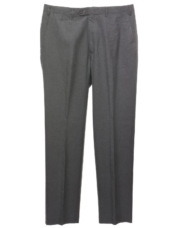 Chaps Dark Grey Trousers - W36 L32 Trousers Print Floral