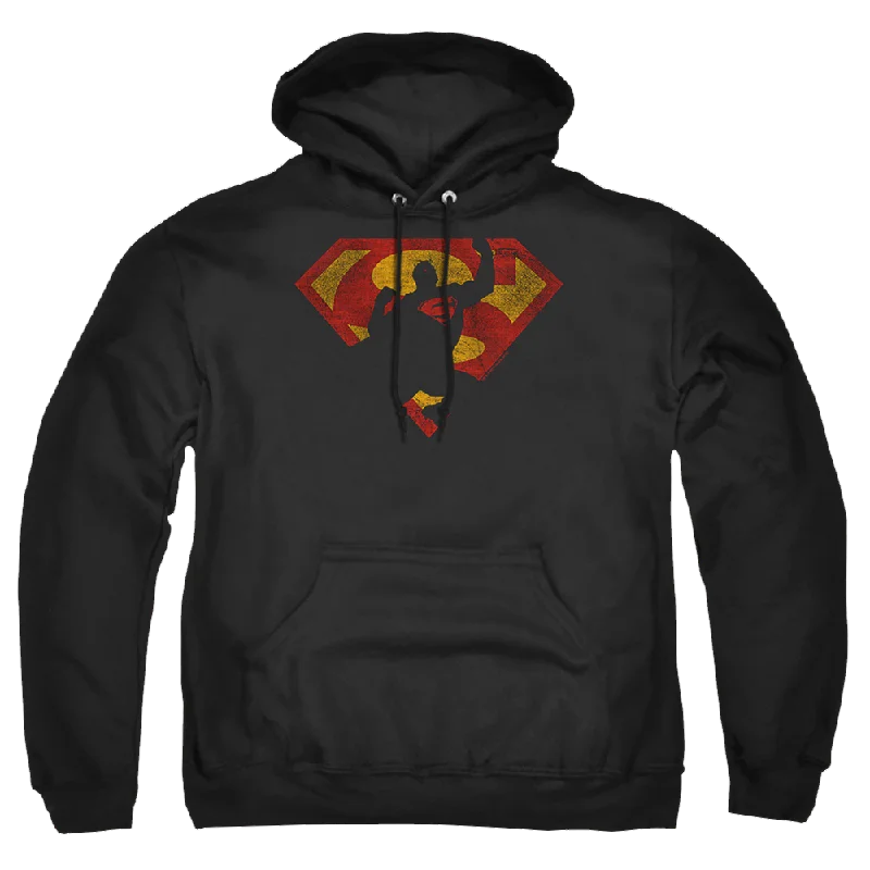 Superman S Shield Knockout - Pullover Hoodie Short Sleeve Top
