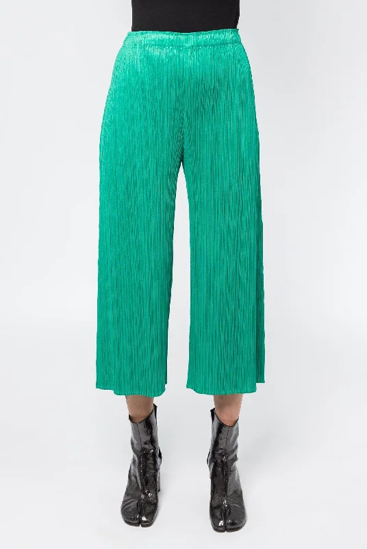 Pleats Please Issey Miyake MC November 2024 Trousers in Bright Green Trousers Striped Patterned