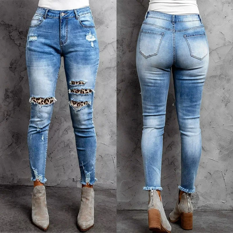 Burrs Tassels Denim Trousers For Women Trousers Handmade Artisanal