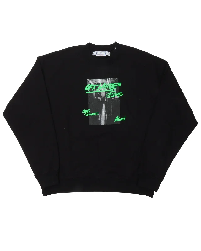 Metro Type Skate Crewneck Sweatshirt Hoodie with Strings Custom Fit Adjustable