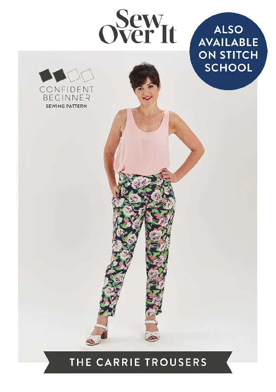 Carrie Trousers PDF Sewing Pattern Trousers fashionable trendy