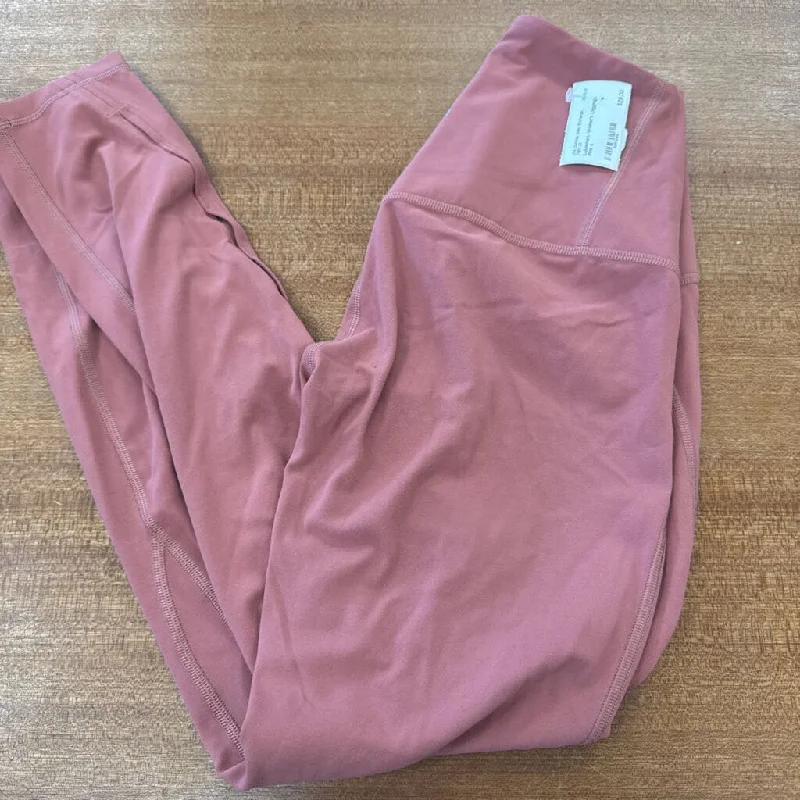 Lululemon Women's Leggings: Pink-women-4 Elegant Shiny Black Leggings