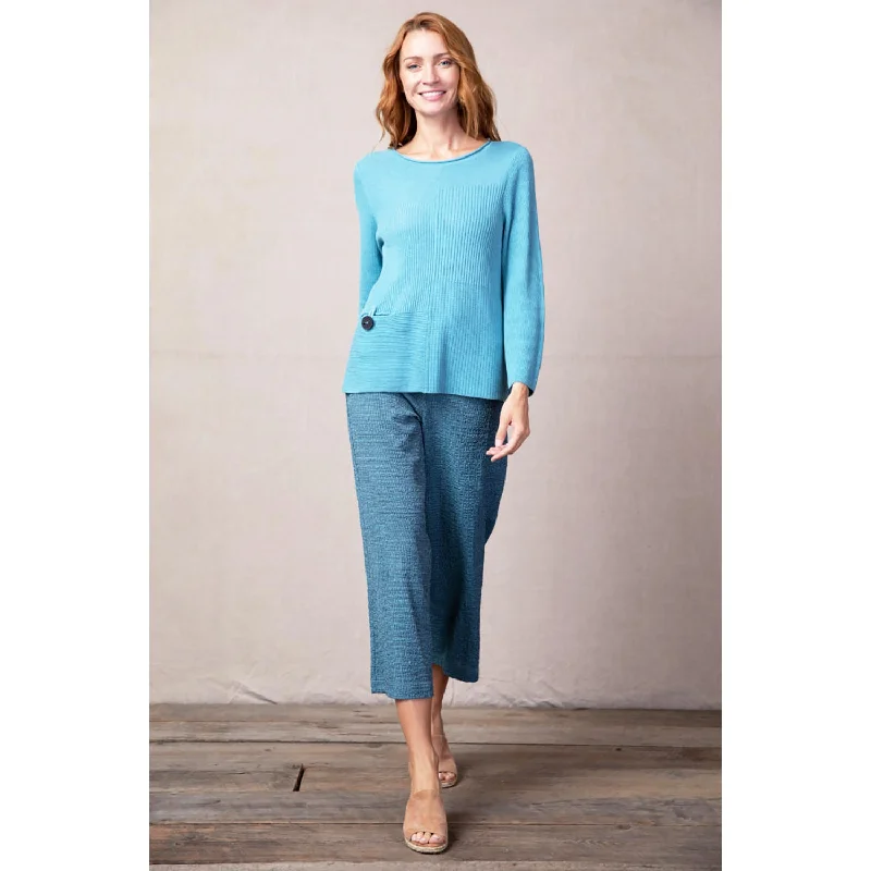 Women's Habitat Mix Stitch Pullover Seafoam Slim Sleeve Pullover