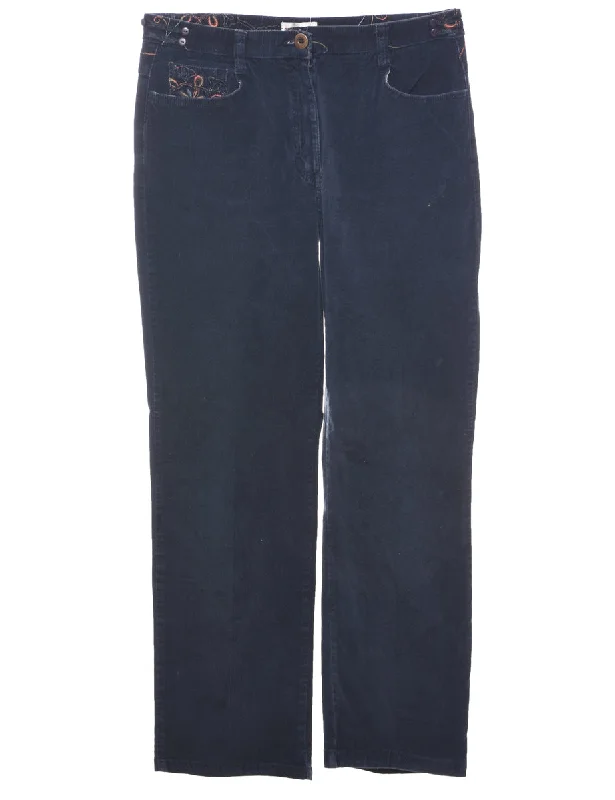 Corduroy Fabric Trousers - W29 L26 Skinny Trousers Denim Stretchy