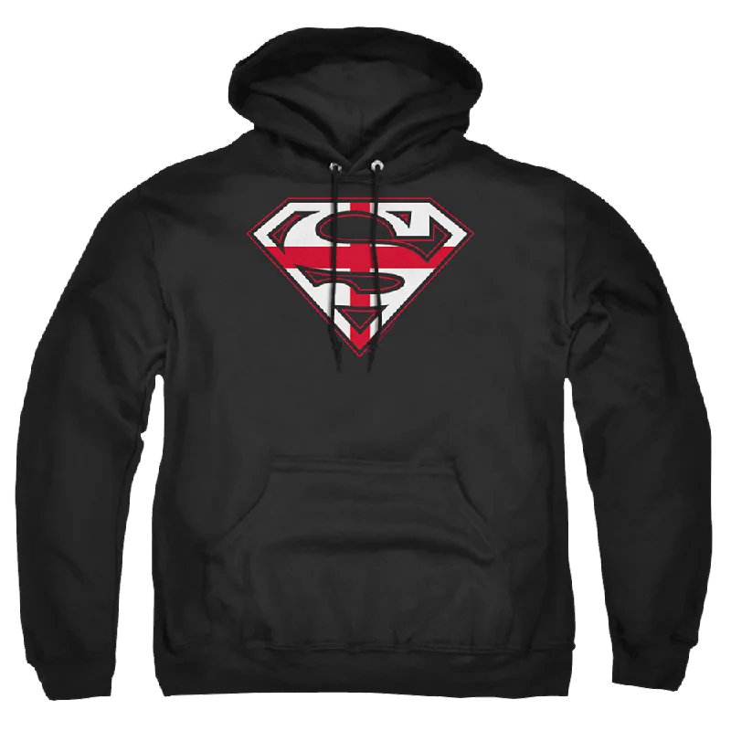 Superman English Shield - Pullover Hoodie Surplice Neck Pullover