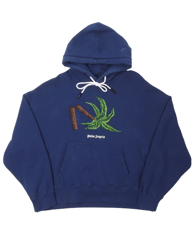 Palm Tree Hoodie Hoodie with Camouflage Military Edgy