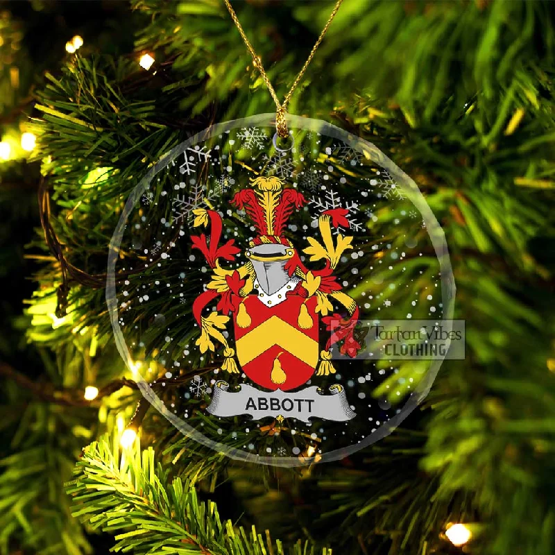 Abbott Irish Clan Christmas Glass Ornament with Coat of Arms Buttoned Zippered Snapped Abbott Irish Clan Christmas Glass Ornament with Coat of Arms Buttoned Zippered Snapped