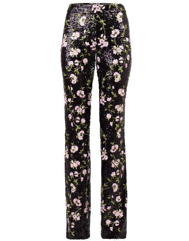 Sequin Rose Trouser Trousers Favorite Customer