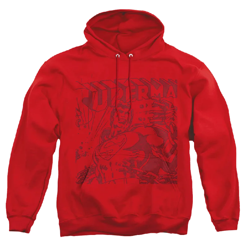Superman Code Red - Pullover Hoodie Deep Neck Pullover