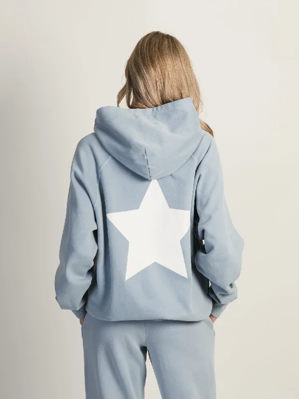 HARLOW CLOUD PRINT HOODIE - STAR Hoodie with Contrast Stitching Detailed Premium