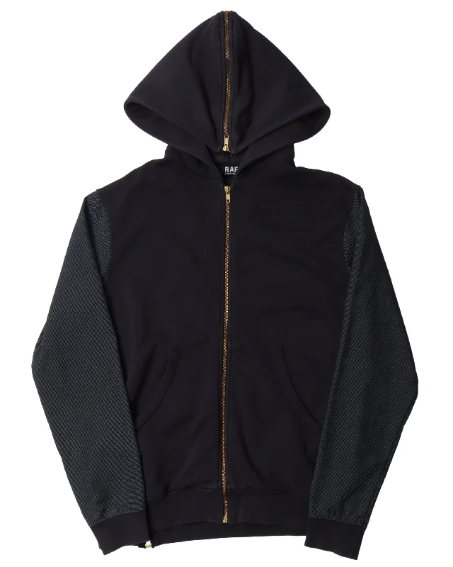 RAF Multi Zip Hoodie Hoodie with Toggle Buttons Decorative Unique