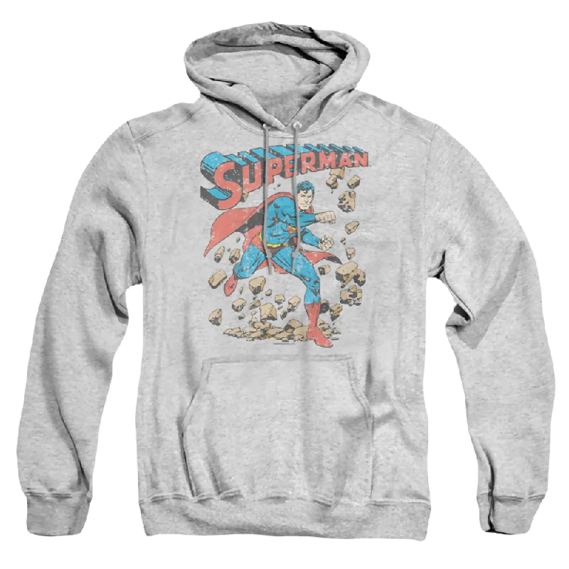 Superman Mad At Rocks - Pullover Hoodie Bolero Style Sweater