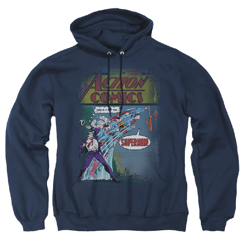 Superman Quick Change - Pullover Hoodie Chunky Knit Pullover