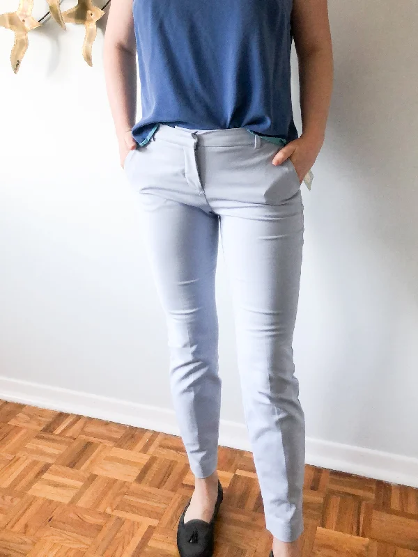 RW & Co. Pale Blue Suiting Ankle Slim Trouser Pants - XS/S Trousers Winter Warm
