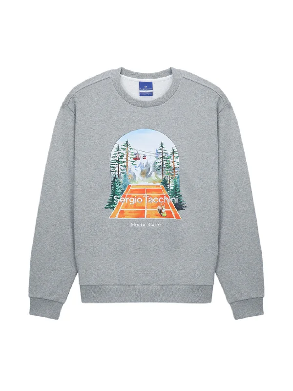 MC Artwork Sweatshirt- Melange Grey Hoodie with Reflective Safety Nightwear