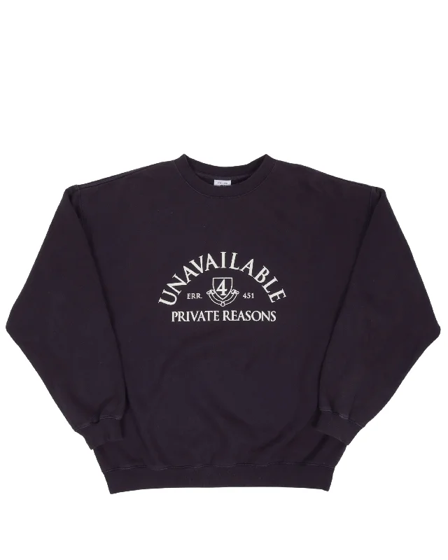 Unavailable 4 Private Reasons Sweatshirt Hoodie with Hem Patch Decorative Personalized