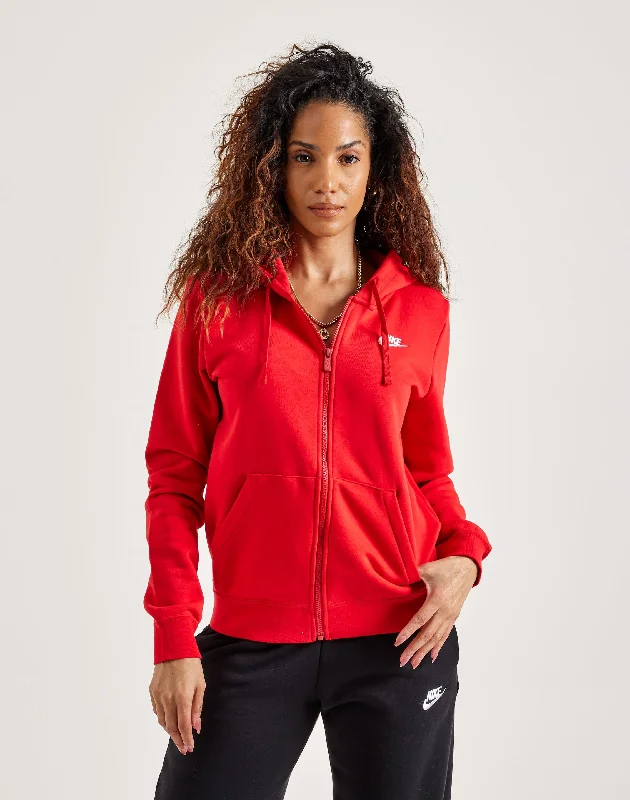 Nike Club Fleece Full-Zip Hoodie Cotton Hoodie Fleece Lining Warmth