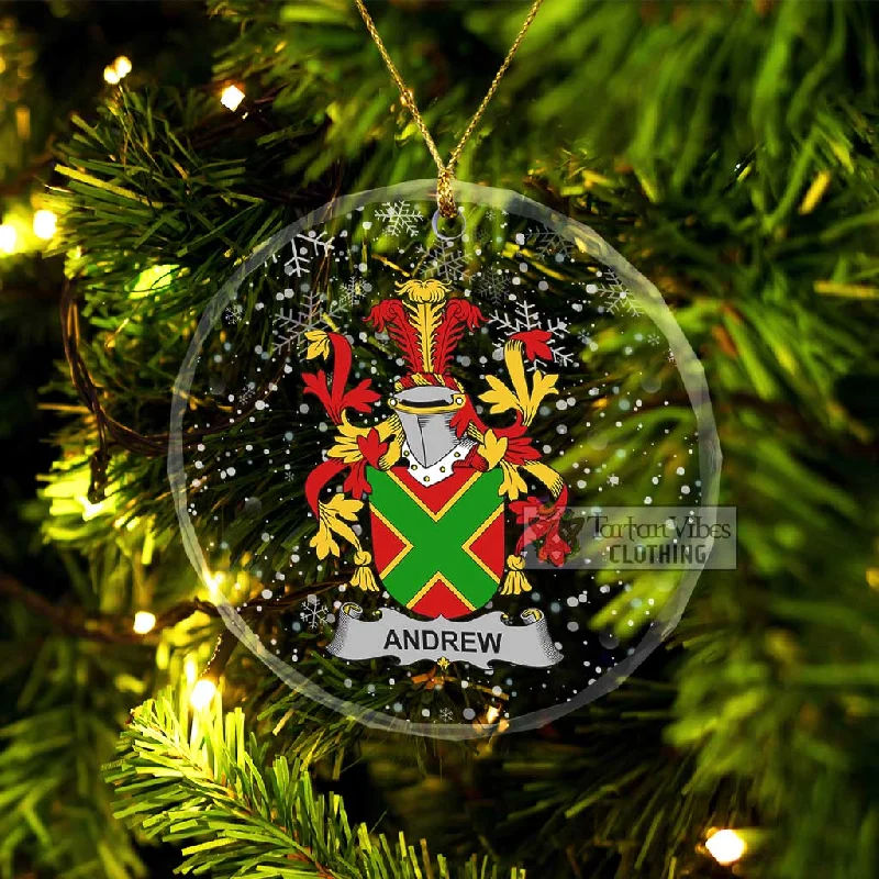 Andrew Irish Clan Christmas Glass Ornament with Coat of Arms Asymmetrical Collar Hooded Zippered Andrew Irish Clan Christmas Glass Ornament with Coat of Arms Asymmetrical Collar Hooded Zippered
