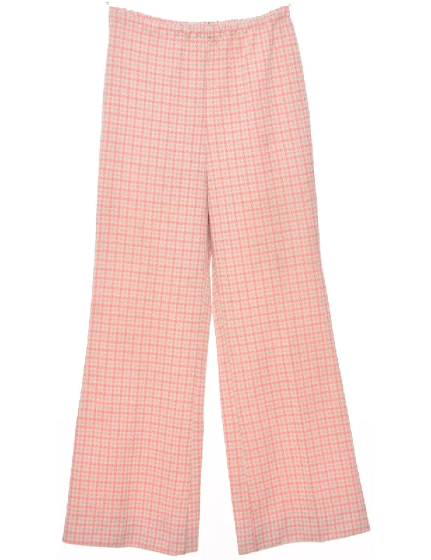 Checked Pattern Trousers - W26 L26 Trousers Ceremony Elegant