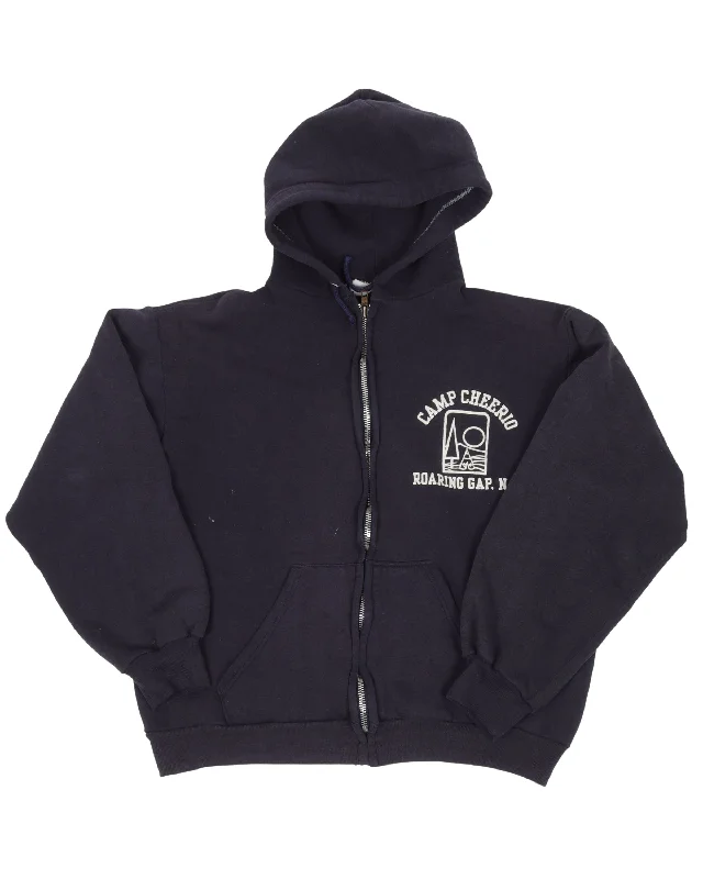 Camp Cheerio Zip Up Hoodie Hoodie with Relaxed Fit Easy Casual