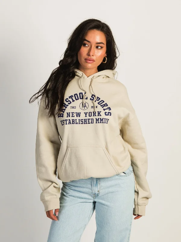 BARSTOOL SPORTS BSS ESTABLISHED PULLOVER HOODIE Hoodie with Button Placket Classic Preppy BARSTOOL SPORTS BSS ESTABLISHED PULLOVER HOODIE Hoodie with Button Placket Classic Preppy