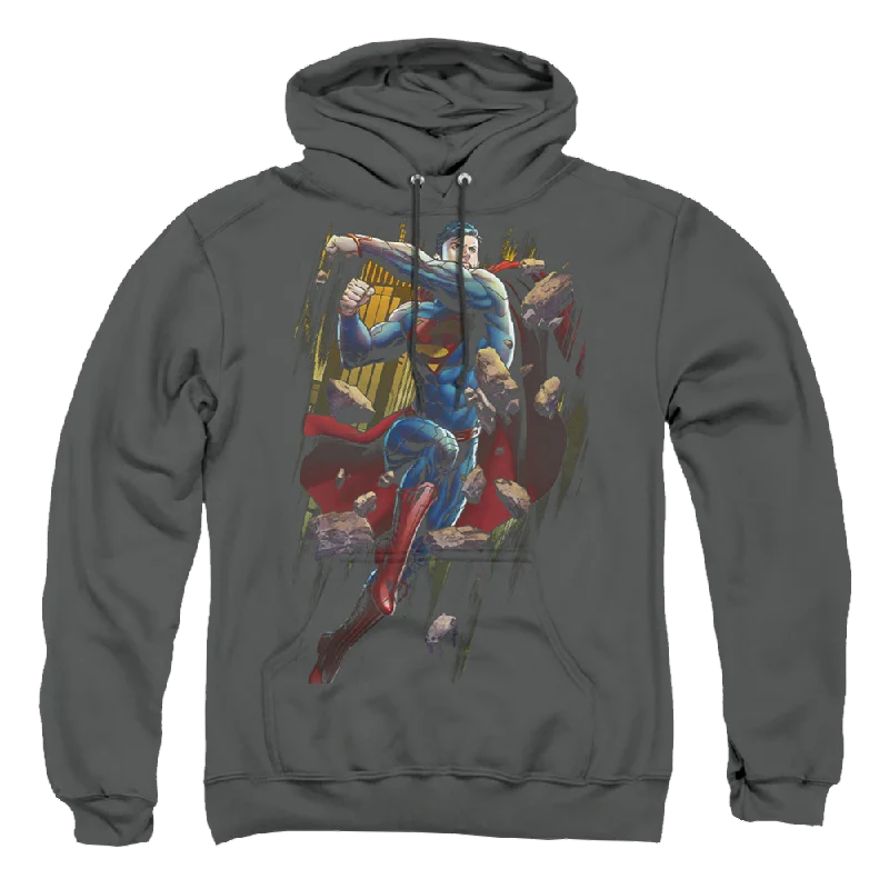 Superman Flying Determination - Pullover Hoodie Crew Neck Wool
