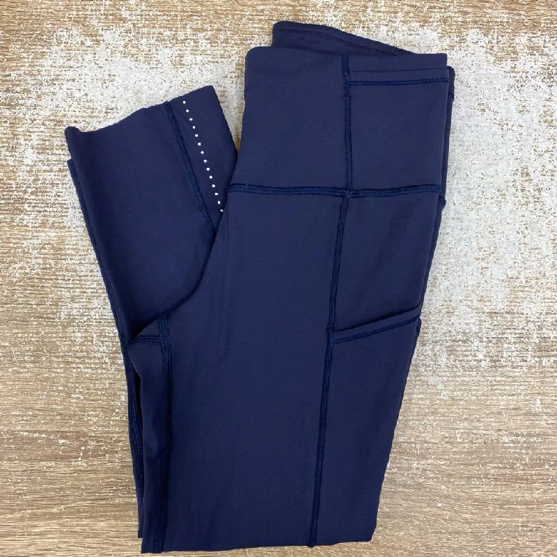 Lululemon - Women's Capri Leggings: Navy-women-4 Trendy Seamless Fit Leggings