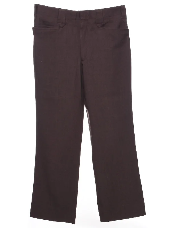 Brown Trousers - W30 L28 Trousers Office Stylish