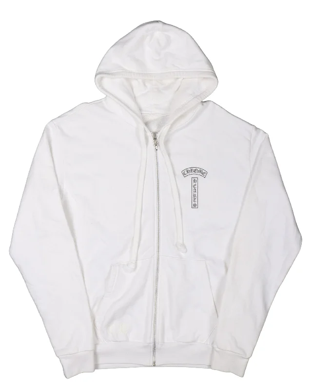 Classic Zip Up Hoodie Hoodie with Emblem Brand Identity