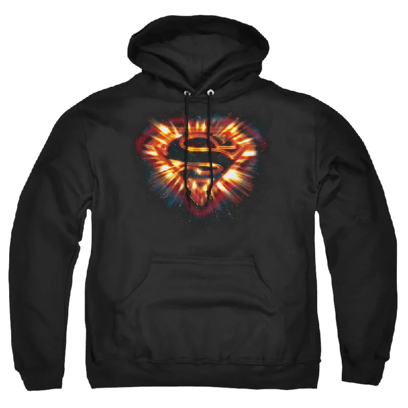 Superman Space Burst Shield - Pullover Hoodie Turtleneck Warm Pullover