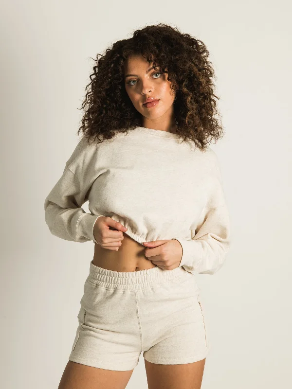 HARLOW MONICA ELASTIC SWEATSHIRT  - CLEARANCE Zip Hoodie Drawstring Kangaroo Pocket