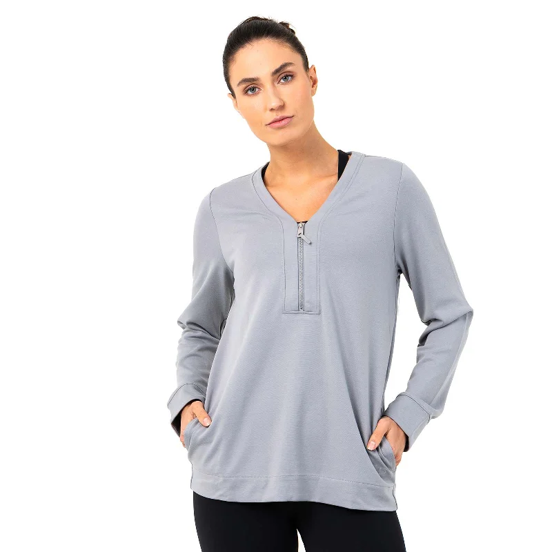 Bodylogic Freedom Quarter-Zip Sweatshirt Hoodie with Reflective Safety Nightwear