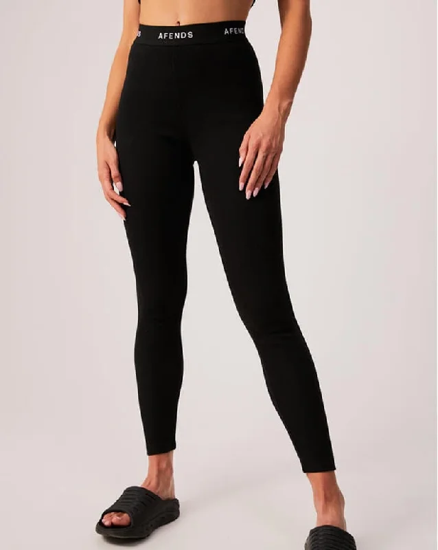 Pala - Recycled Rib Legging Fashionable Lacy Detail Leggings