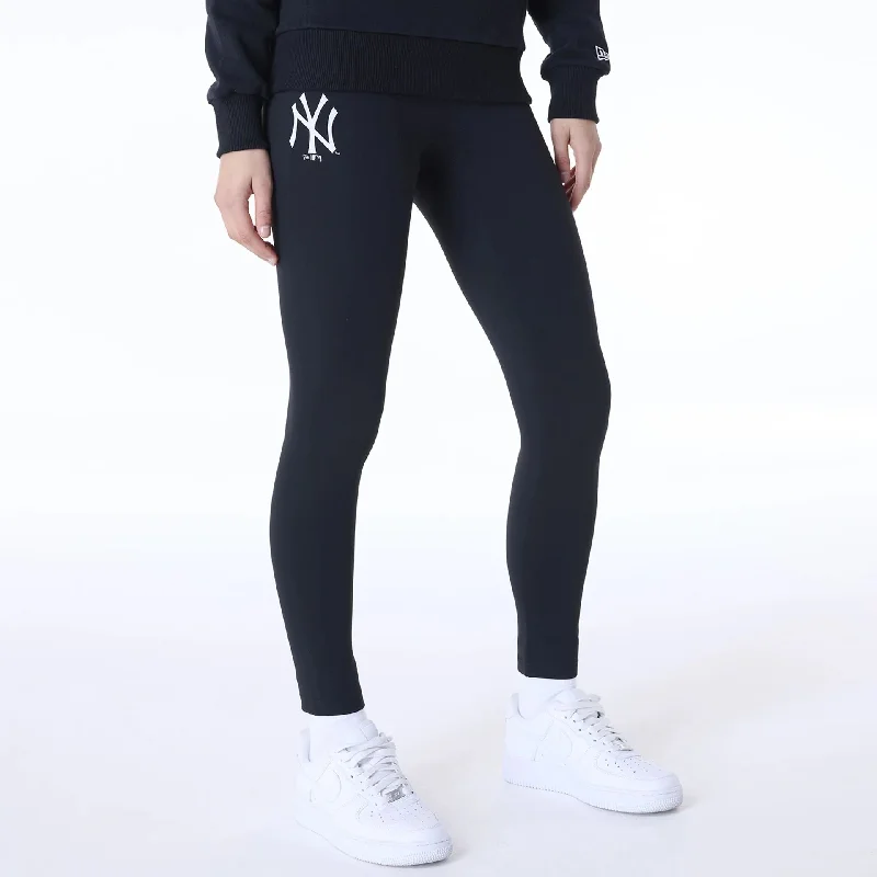 New York Yankees Womens MLB League Essential Black Leggings Trendy Patterned Leggings New York Yankees Womens MLB League Essential Black Leggings Trendy Patterned Leggings