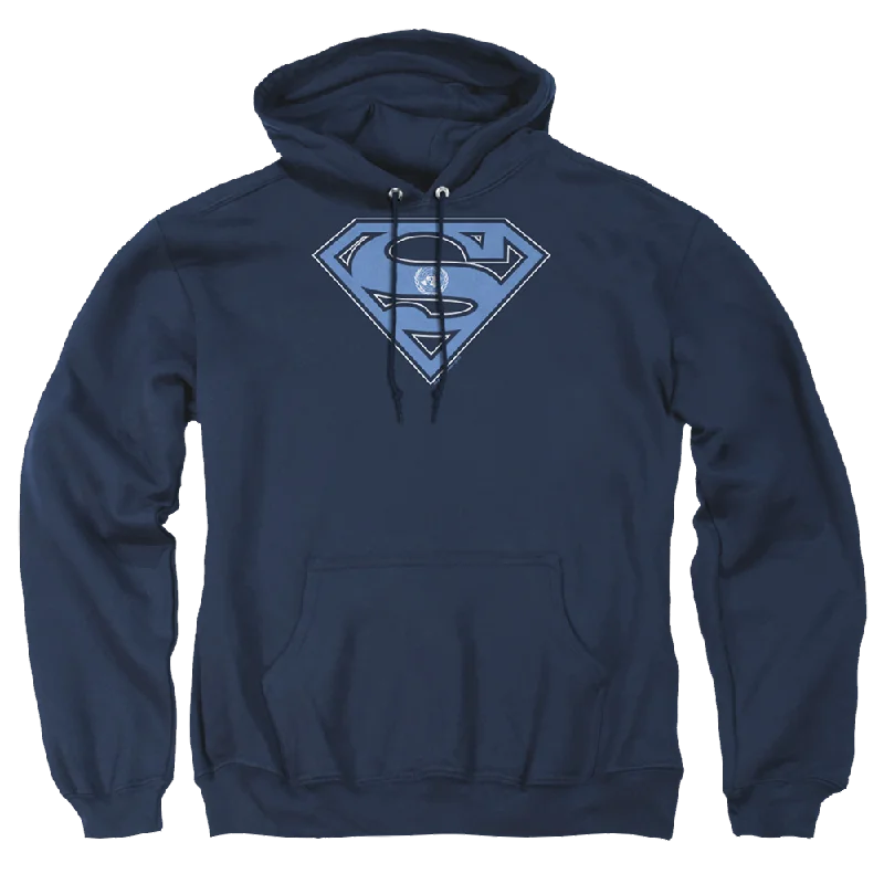 Superman U N Shield - Pullover Hoodie Sheath Sleeve Elegant