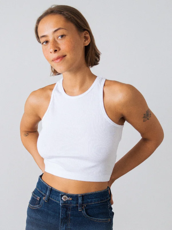 Racerback Crop Top Elegant Classic Vintage