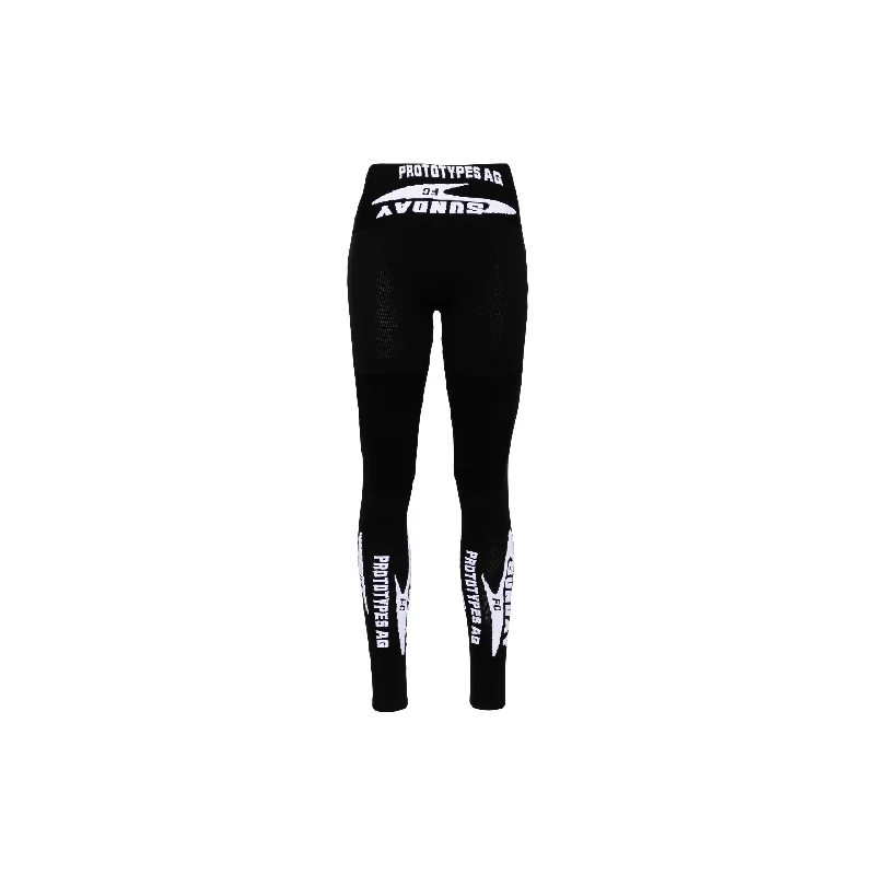 Football Sock Leggings (Black) Fashionable Printed Leggings