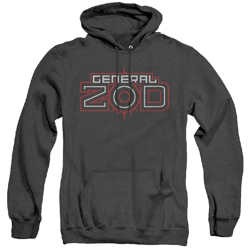 Superman Zod Logo - Heather Pullover Hoodie Asymmetrical Hem Sweater