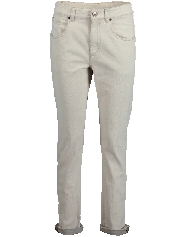 Five-Pocket Cropped Trouser Trousers Versatile Stylish