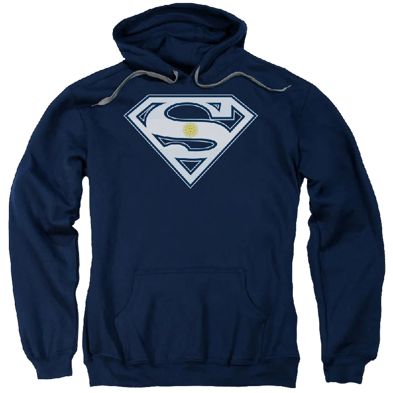 Superman Argentinian Shield - Pullover Hoodie Turtleneck Warm Pullover