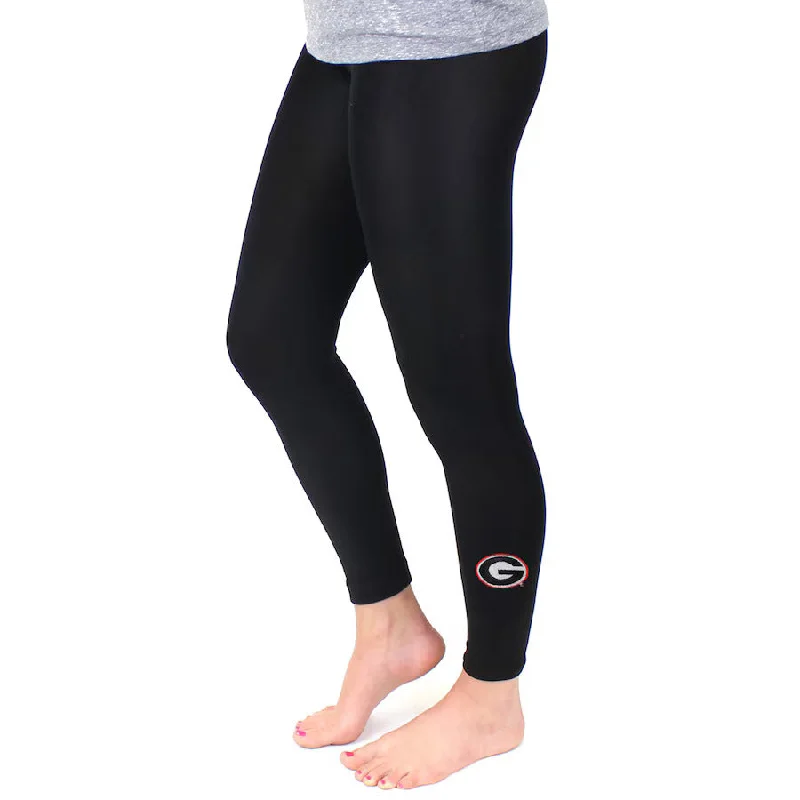 Georgia Bulldogs- ZooZatz Women's Fleece Leggings - Black S/M L/XL Trendy Sports Performance Leggings Georgia Bulldogs- ZooZatz Women's Fleece Leggings - Black S/M L/XL Trendy Sports Performance Leggings