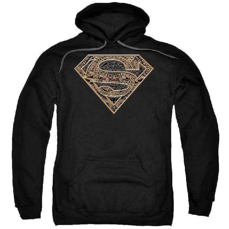 Superman Aztec Shield - Pullover Hoodie Besom Neck Pullover