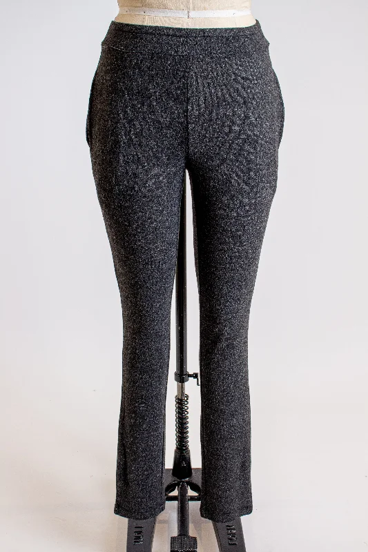 Charcoal Grey Leggings Trendy Digital Print Leggings